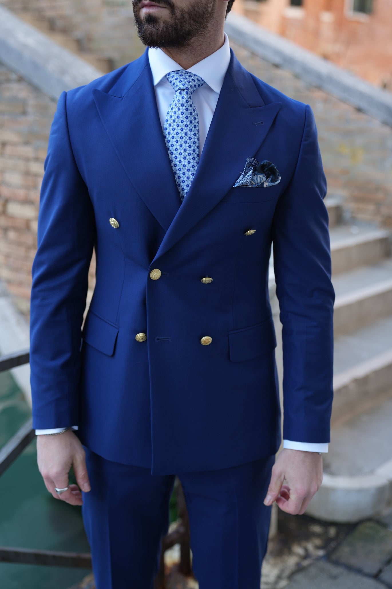 Royal Blue Double-Breasted Suit