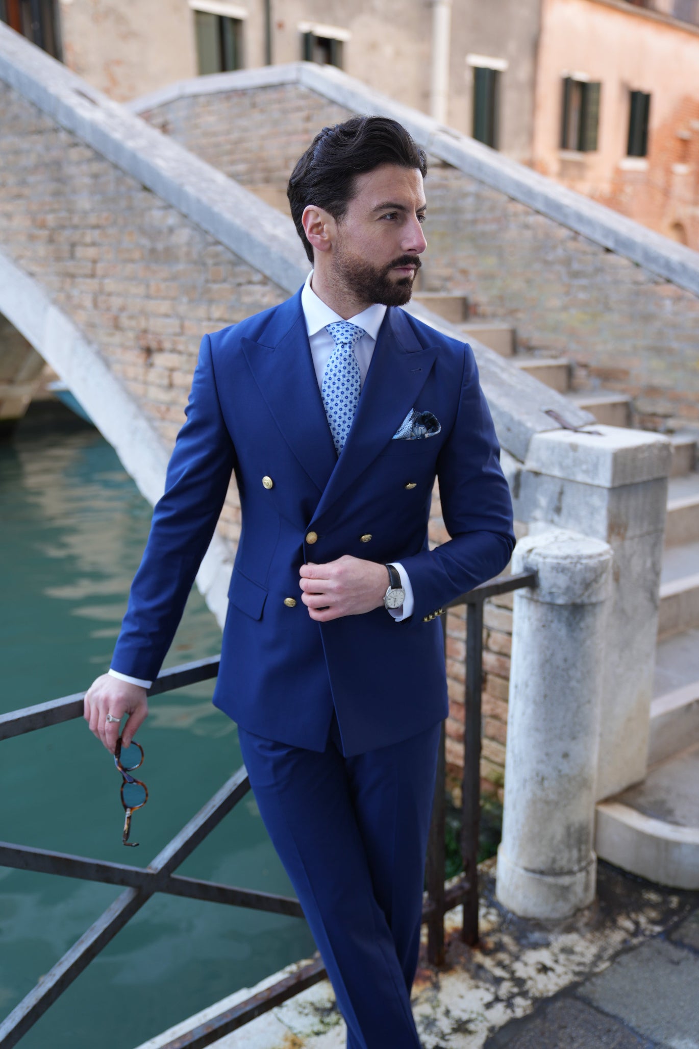 Royal Blue Double-Breasted Suit