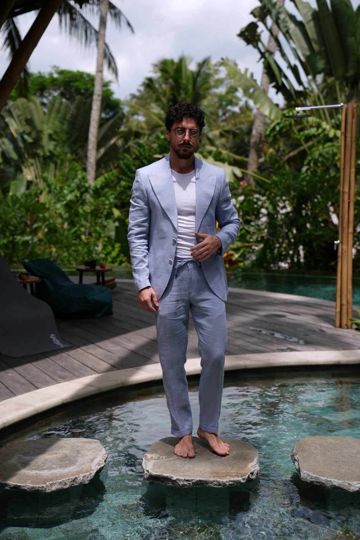 Baby Blue Linen Suit - Limited Edition
