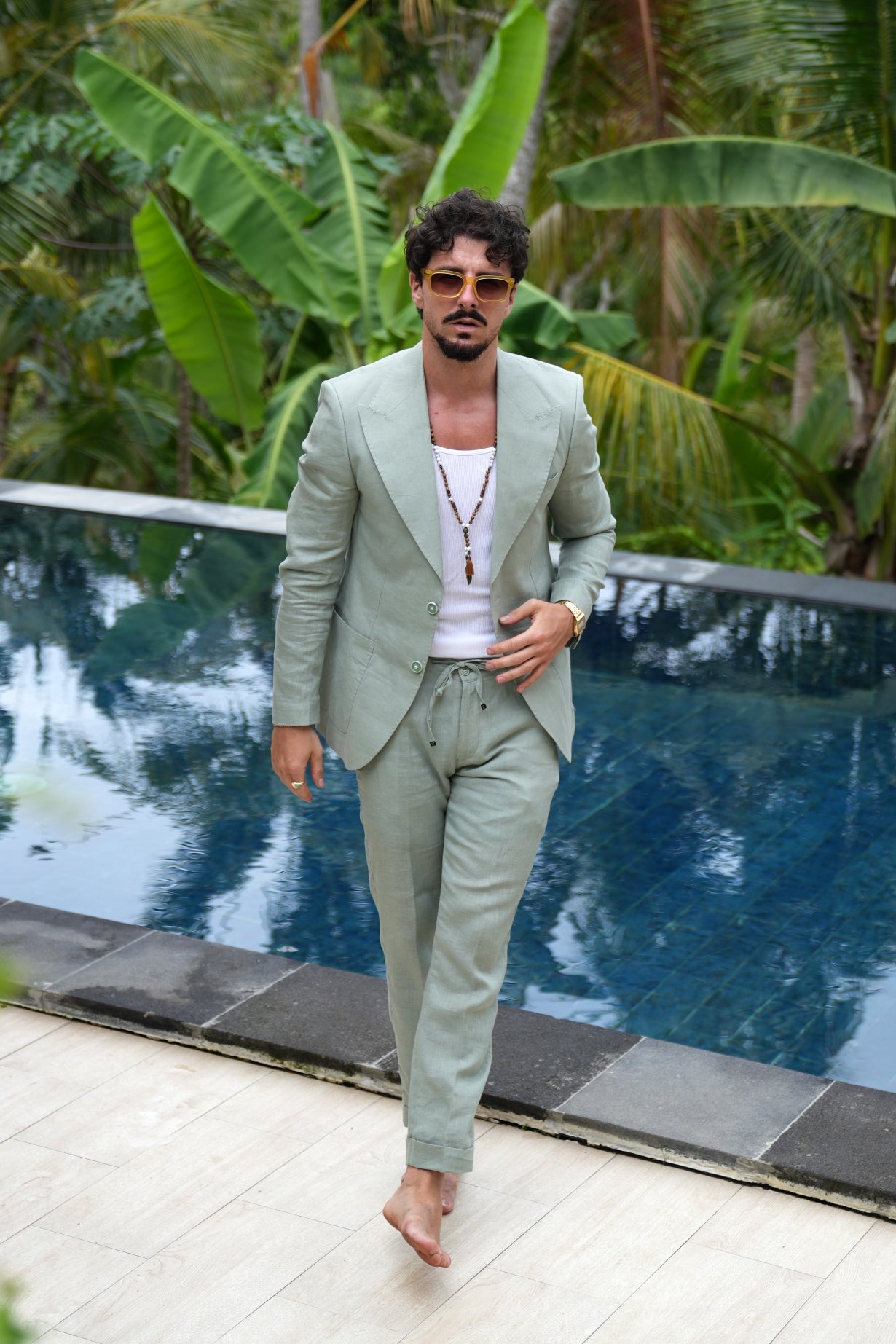 Mint Green Linen Suit - Limited Edition