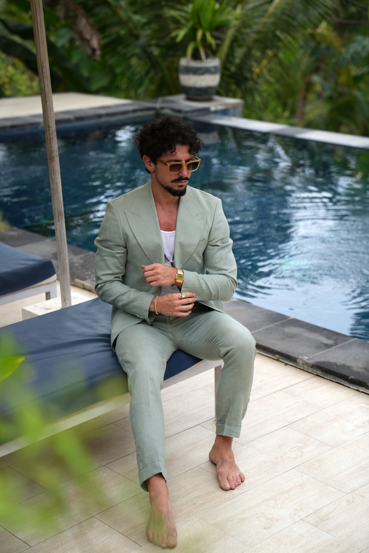 Mint Green Linen Suit - Limited Edition