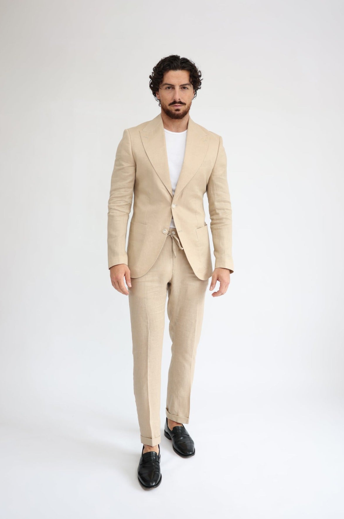 Ivory Cream Linen Suit