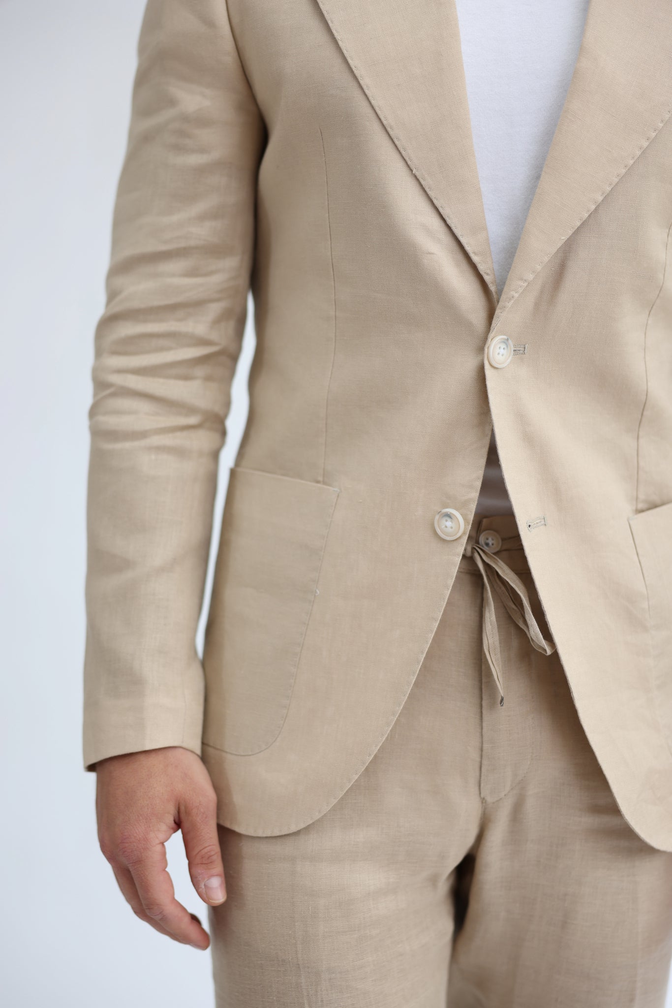 Ivory Cream Linen Suit